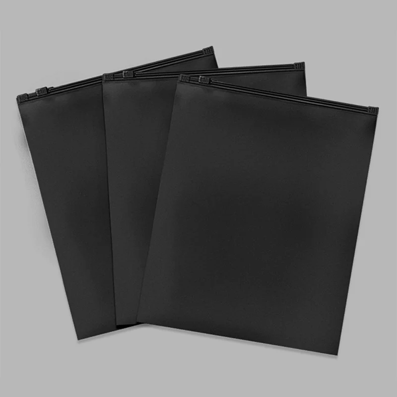 50pcs Customized Color Frosted Zipper Bags Gift Storage Bags Clothing Underwear Business Product Packaging Customizable Logo