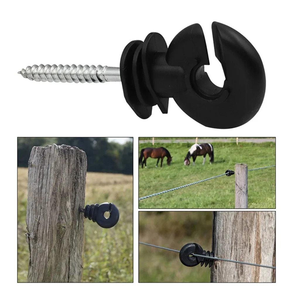Electric Fence Insulator 9cm for Aluminum Wire for Multi-strand Wire Animal Fencing Garden Improvement Accessories 30pcs electric fence insulator