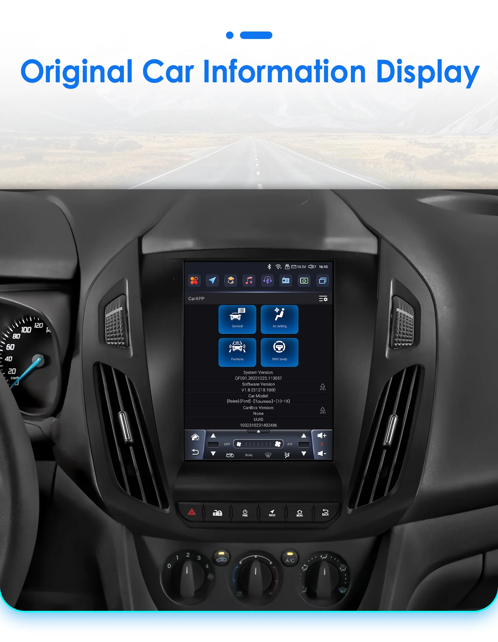 9,7 ''Android 13 Auto Radio Für FORD Transit/Tourneo Connect 2013-2018 Auto Multimedia Video 4G 2din drahtlose Carplay 360 Kamera – Detail 36
