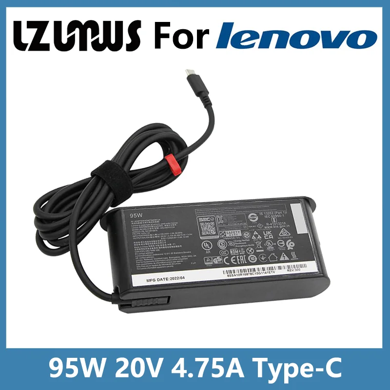 20V 4.75A 95W USB 타입 C AC 노트북 충전기 (레노버 아이디어패드 ..