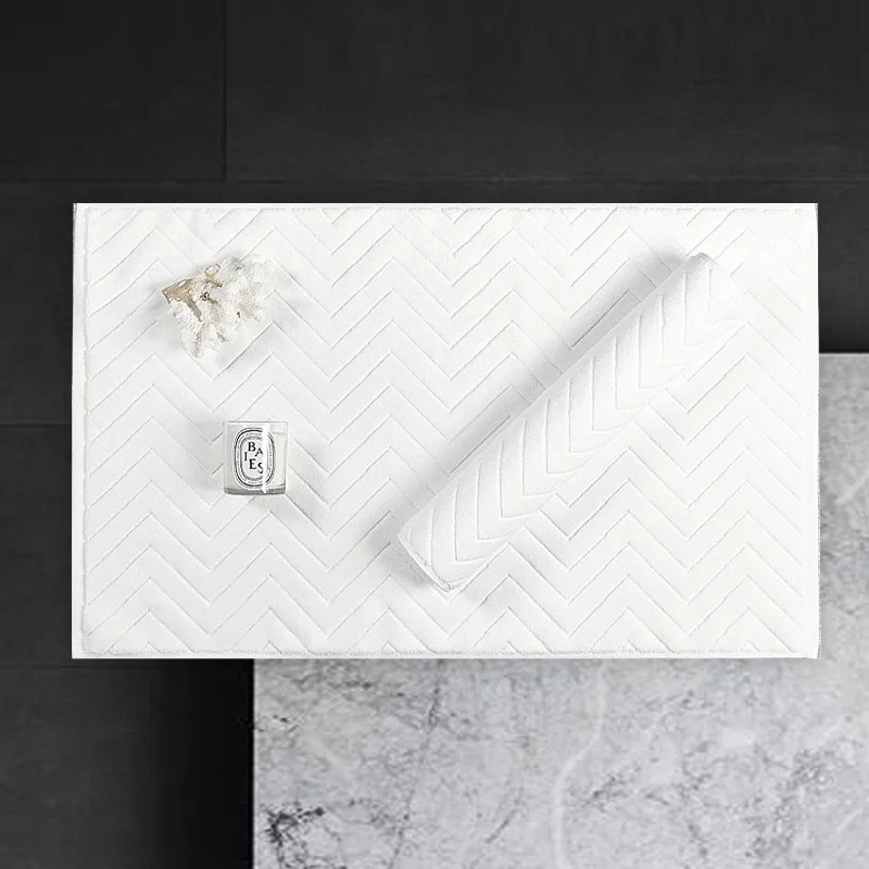 Hotel Floor Towel Spa Club Home Bathroom Cotton 32-strand Jacquard Foot Towel Pad Soft Absorbent Floor Mat Home Decor 40*60cm