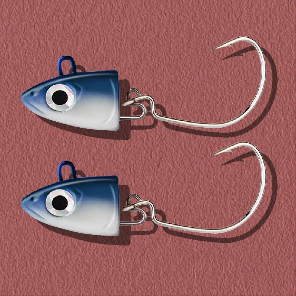 2026 Jigköpfe 5g 10g 15g 25g 40g 2 Stück/Beutel Jig-Köder Schwarzer Minnow Jigging-Köder für Wolfsbarsch Schwarzer Minnow Spinning Kunstköder – Detail 6