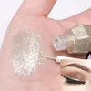 Pearlescent Liquid Eyeshadow, Mini Eyeliner With Smooth Glitter Finish, Silver Sequins, Long-Lasting Shine Eyeliner Eye Makeup 3