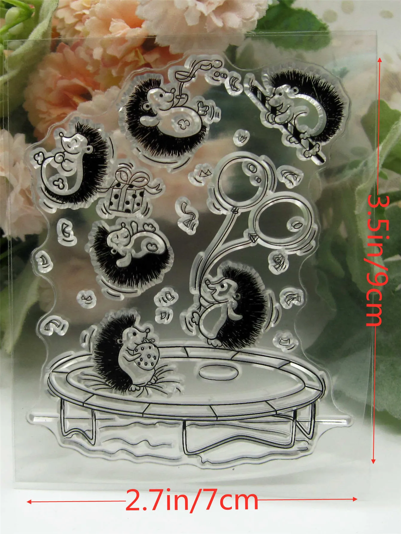 Hedgehog Trampoline Transparent Silicone Stamp And Metal Die/Seal For DIY Scrapbooking/Photo Album Decorative Clear Lace