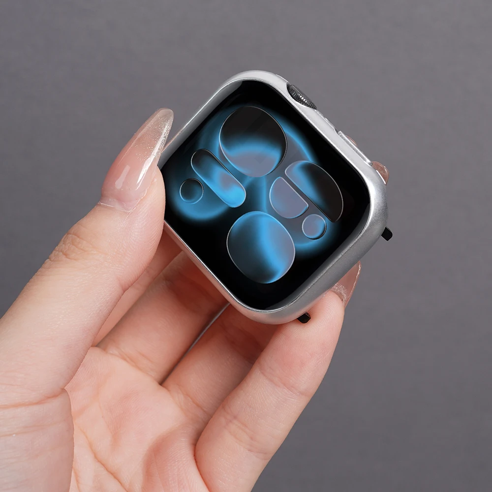 Premium Tempered Glass & Protective Case for Apple Watch - Screen Protector Cover במníomh