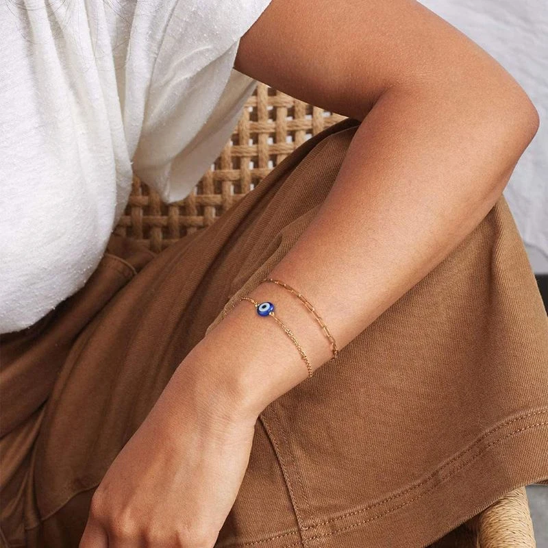 Bangle Bracelet Evil Eye Bracelet for Women