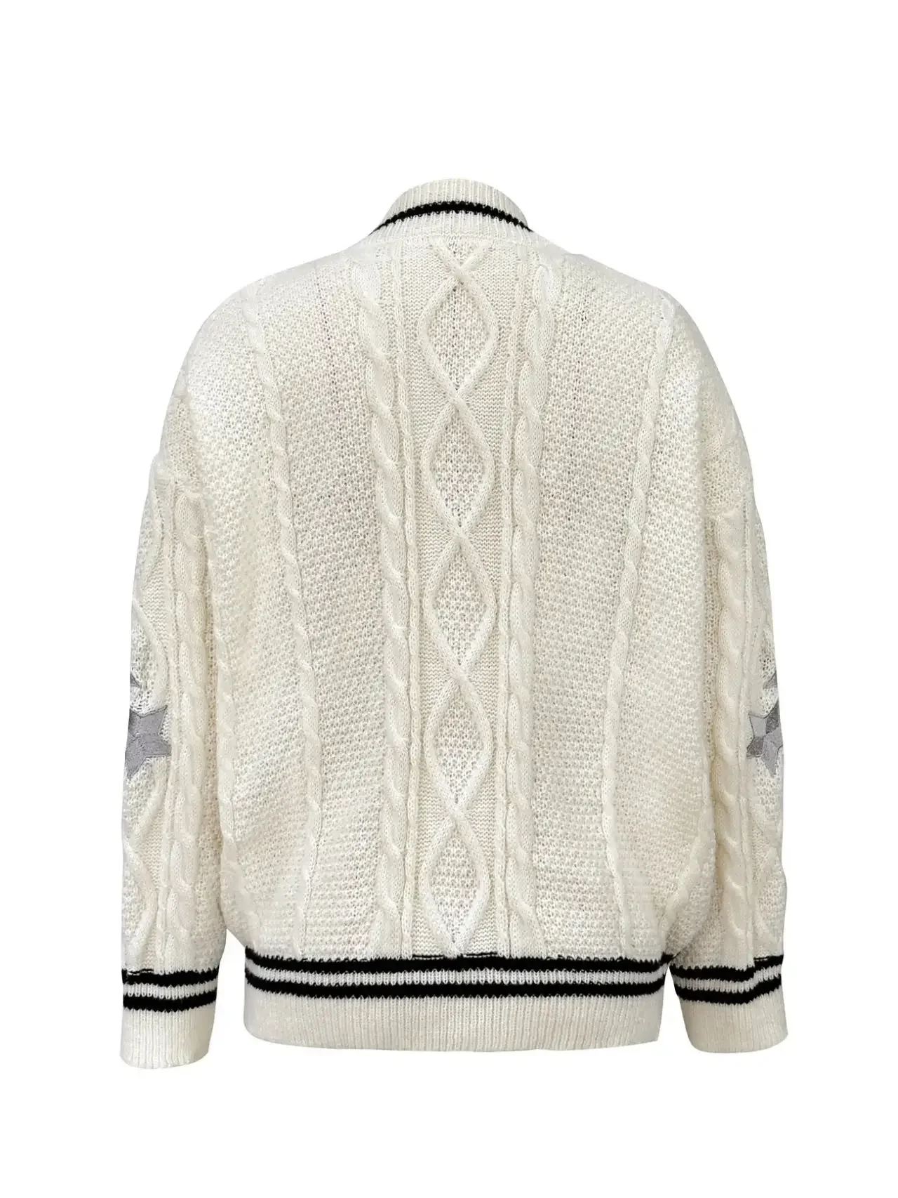 TS Cardigan Star Embroidery Knit Button Up Oversized Folklore Cardigan Sweater Women Unisex Eras Tours Outfit 5