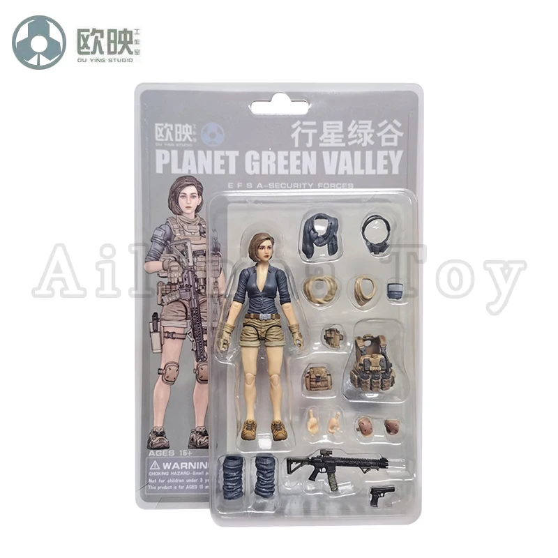 Ou Ying Studio 1/18 Planet Green Valley PGV 3.75inch Action Figure EFSA Security Forces And Female Figure Anime Free Shipping