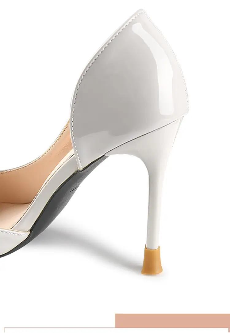 4 Stück Fersenkappen für High Heels - Halbkreisförmige High-Heel-Ersatzschoner - Rutschfeste Geräuschreduzierende Stiletto-Fersenstopper – Detail 7
