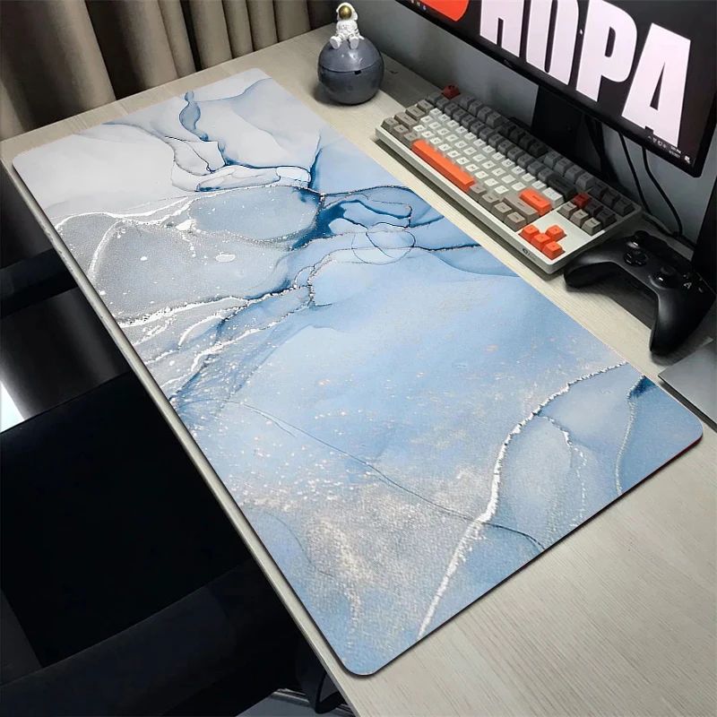 

Marble Large Mouse Pad Computer Mousepad Notebook Office Carpet Keyboard Gaming Mousemat Natural Rubber Gamer Rug XXL 900x400mm