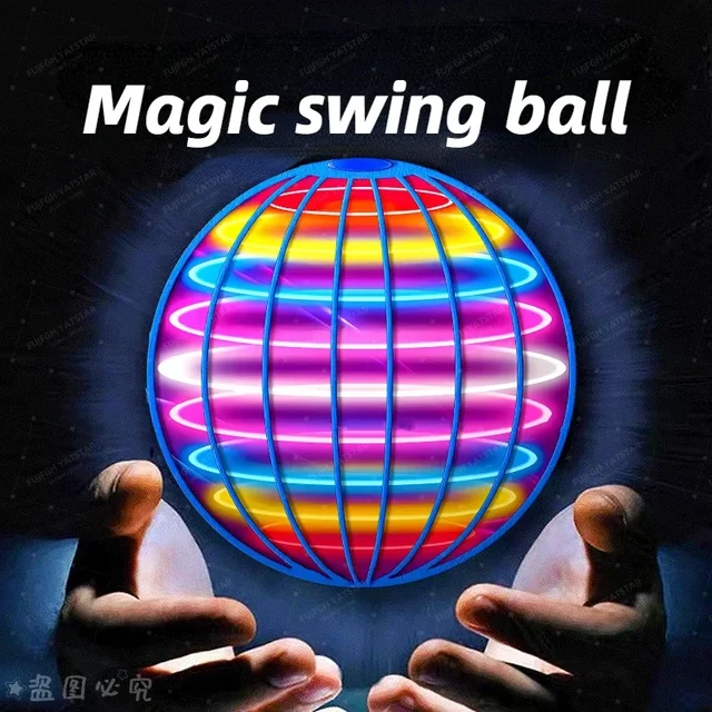 Flying Ball Boomerang Spinner Toys Hand Control Drone 360° Rotating Mini UFO With LED Lights for Children Funny Birthday Gifts 1