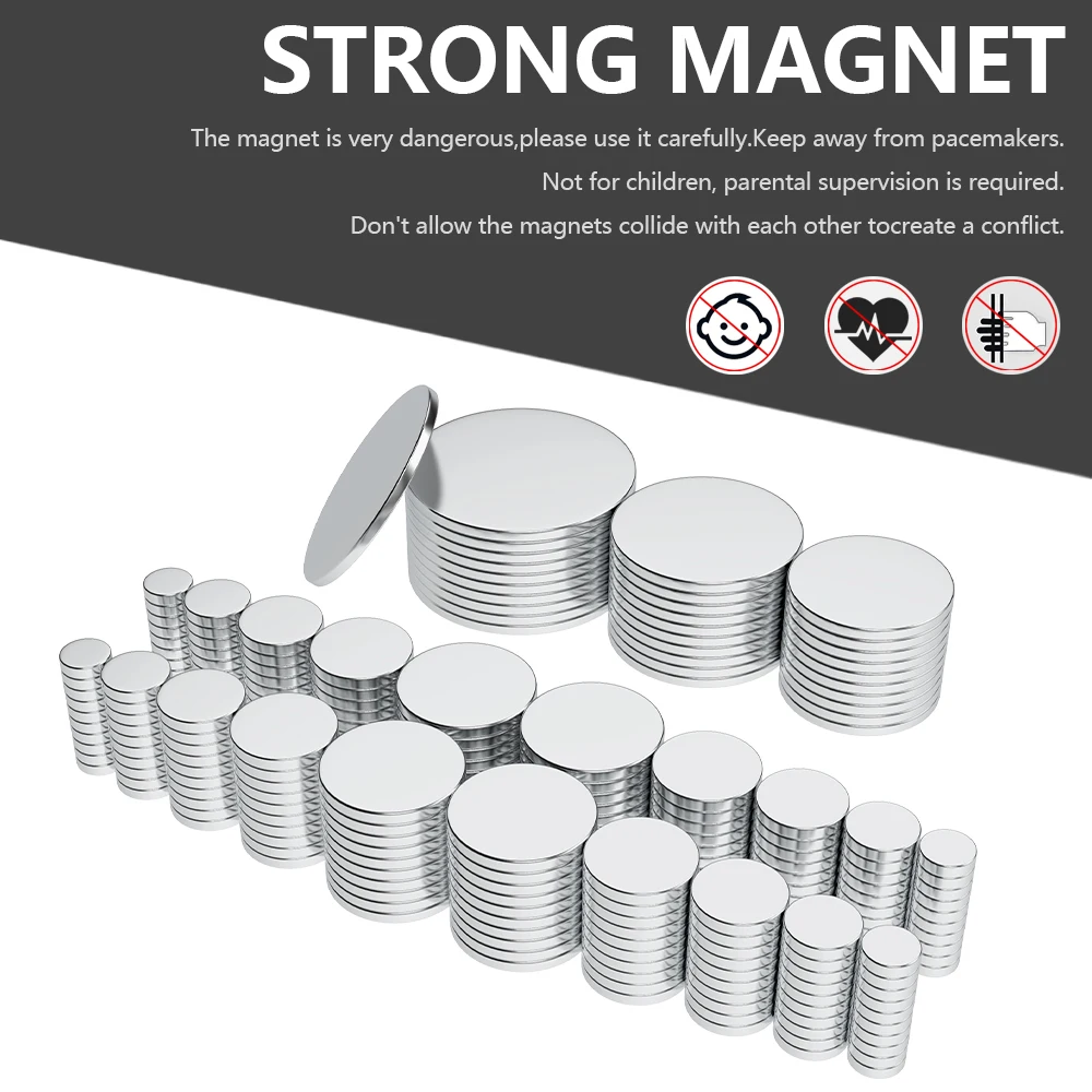 N35 Superstarker Neodym-Magnet, rund, NdfeB, leistungsstark, permanent magnetisch, Imanes-Kühlschrankmagnete, 3 x 1, 4 x 1, 5 x 1, 6 x 1, 8 x 1, 10 x 1 mm – Detail 5