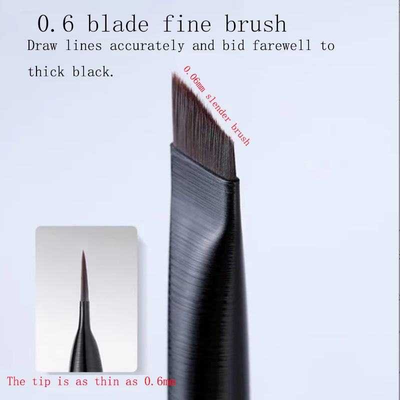 New 1/2pcs Blade Makeup Brushes Angled Thin Eyebrow Brush Flat Fine Eyeliner Brush Professional Liner Brow Beauty Make Up Tool 5