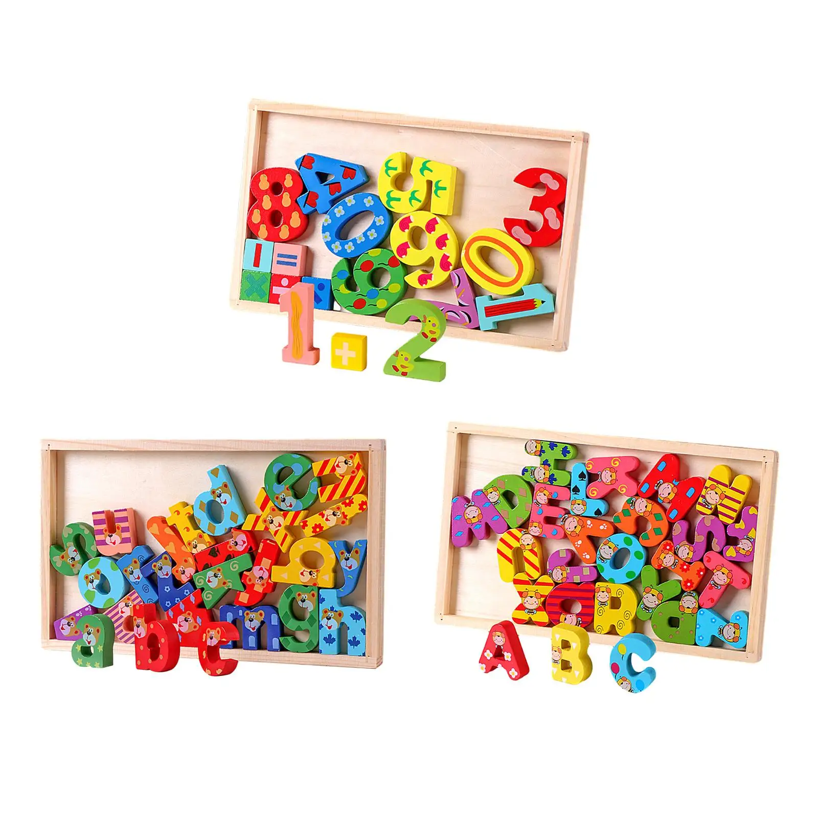 

Wooden Jigsaw Puzzle Preschool Educational Activity Montessori Toys for Children Kids Ages 2~Boys and Girls Birthday Gifts