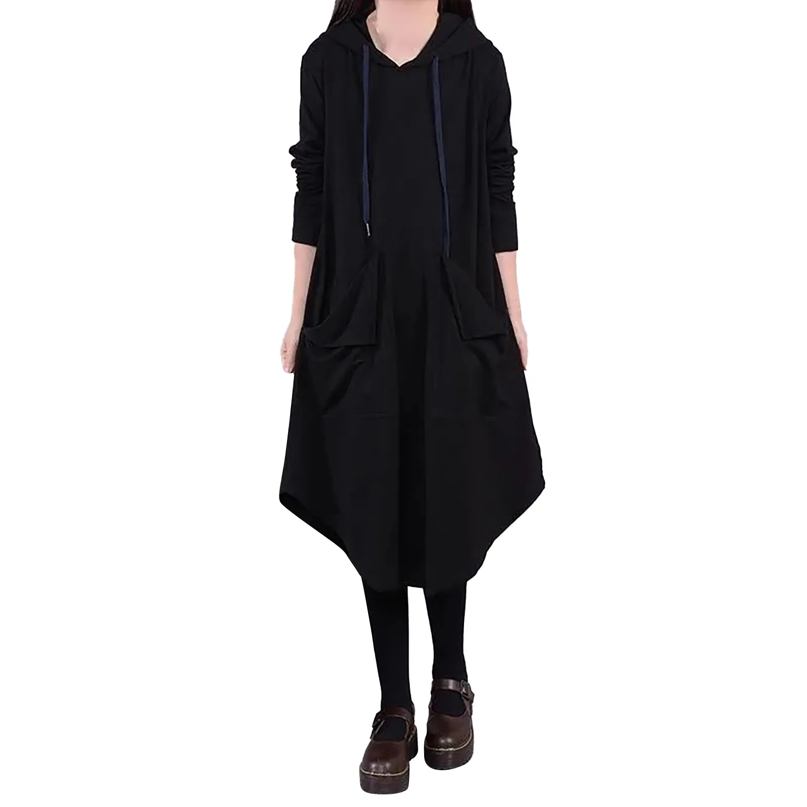 

Women Casual Solid Dress Velvet Long Sleeve Turtleneck Pocket Dress Sports Sweatshirt Casual Colorful Casual Dresses for Women