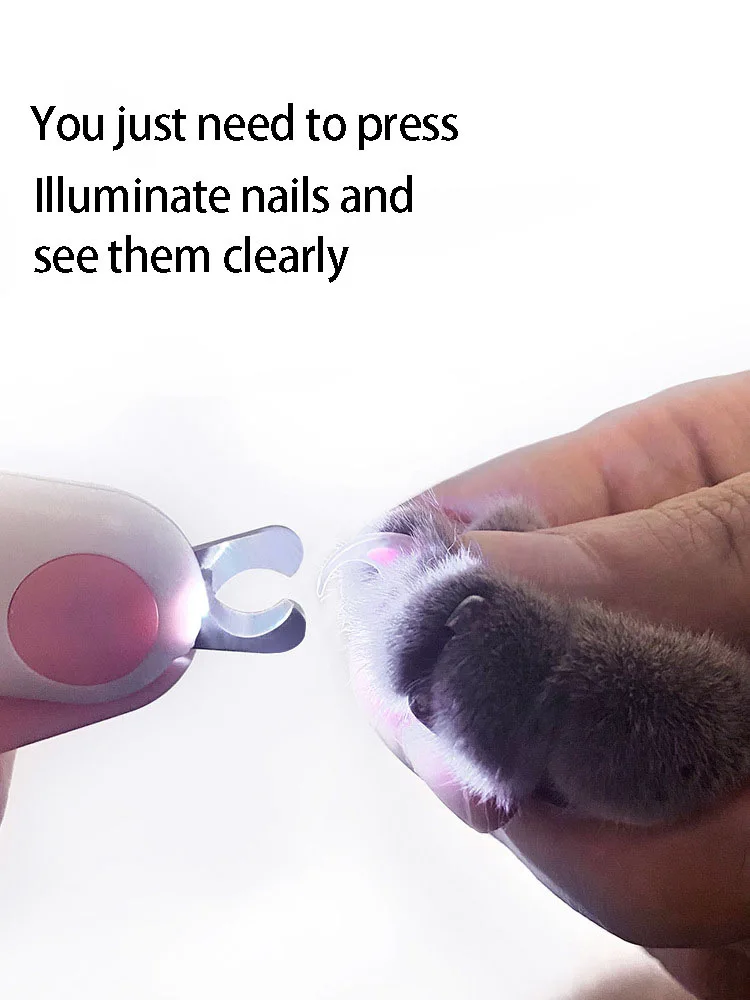 Mini Pet Nail Clippers for Cat and Dog Nail Clippers Led Blood Line Pet