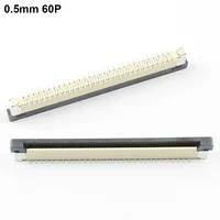 FPC FFC Pitch 0.5mm 1.0mm 25/40/50/60 Pin Socket Vertical SMT Mount Ribbon Flat Cable Connector 5