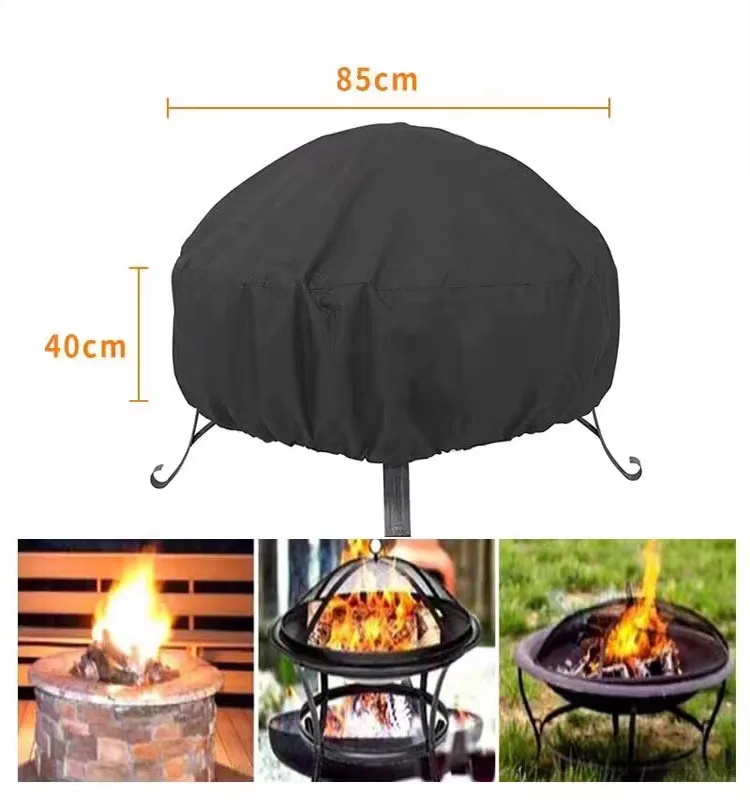 BBQ Cover 410D Outdoor Dust Waterproof For Round Grill