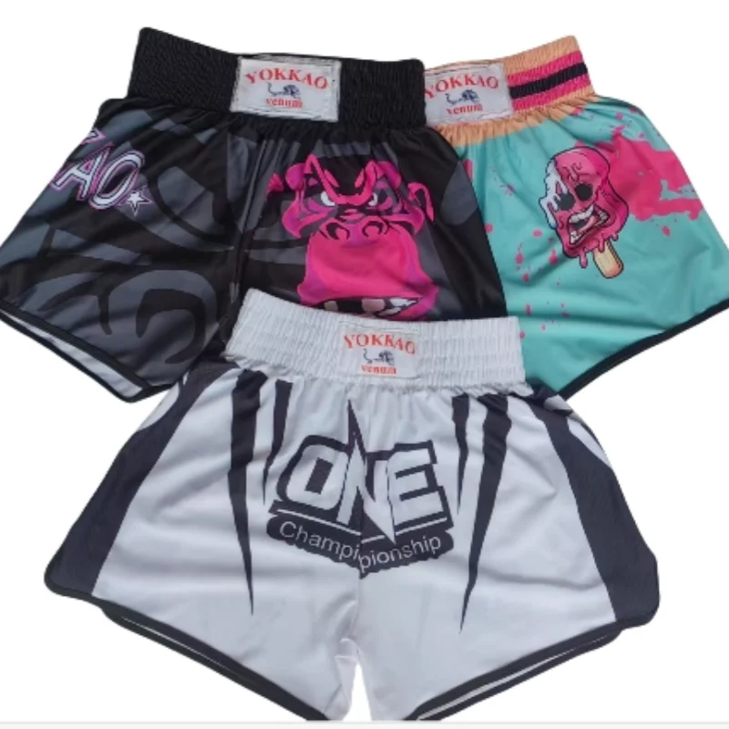 Running sports shorts, gym fitness training quick drying combat, boxing shorts, men's and women's professional free combat pants