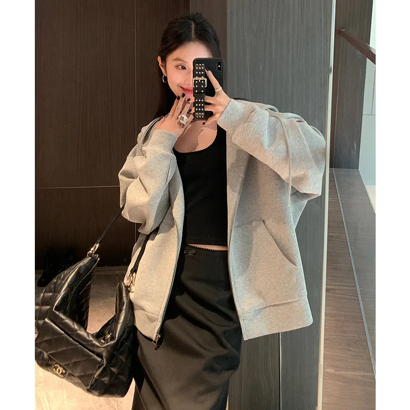 

Свитер женский с капюшоном, Свободный Повседневный приталенный трехмерный Кардиган с длинным рукавом, в воздушном слое, для ранней весны