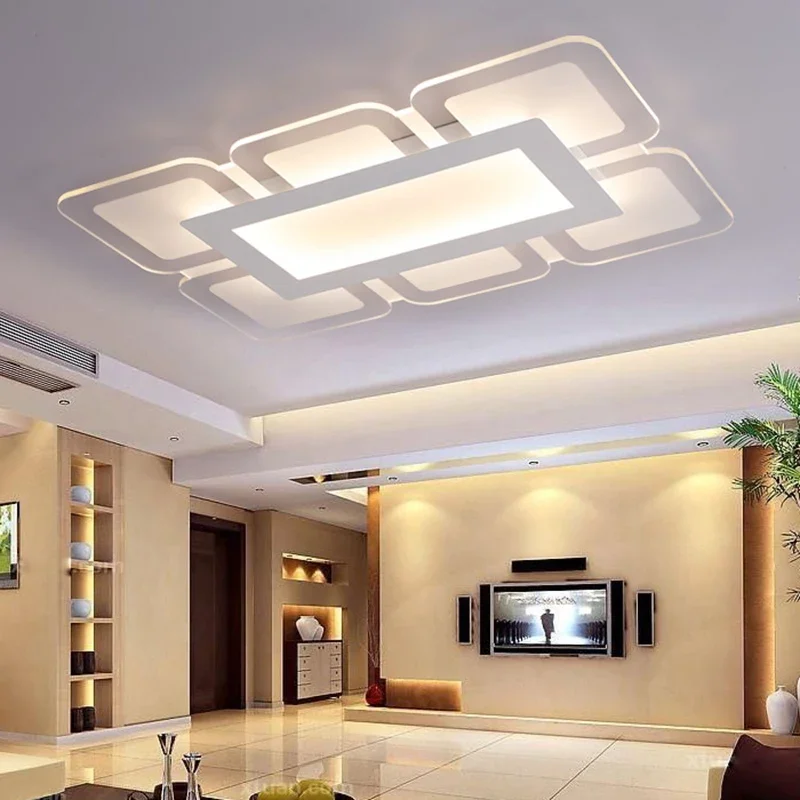 

Ultrathin Remote control Modern ceiling chandelier lights for living room Bedroom hallway home ceiling chandelier lamp fixtures