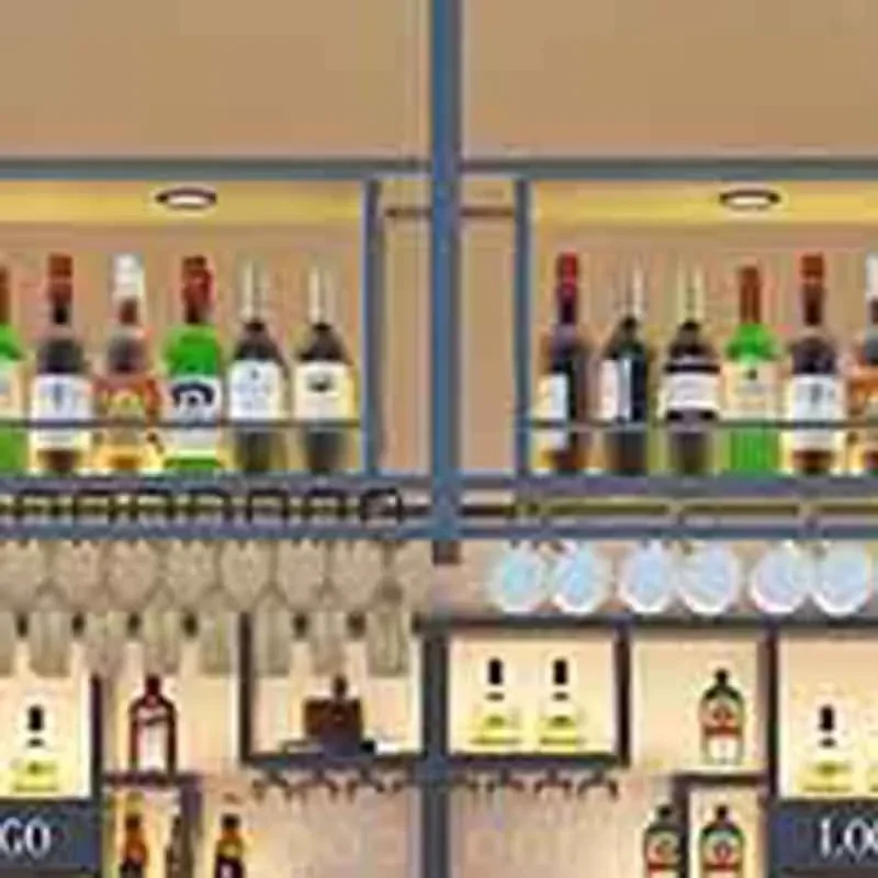 Wall Mounted Shelf Wine Rack Corner Liquor Display Metal Club Bar Cabinet Sets Commercial Armoire Vitre Botellero Home Furniture