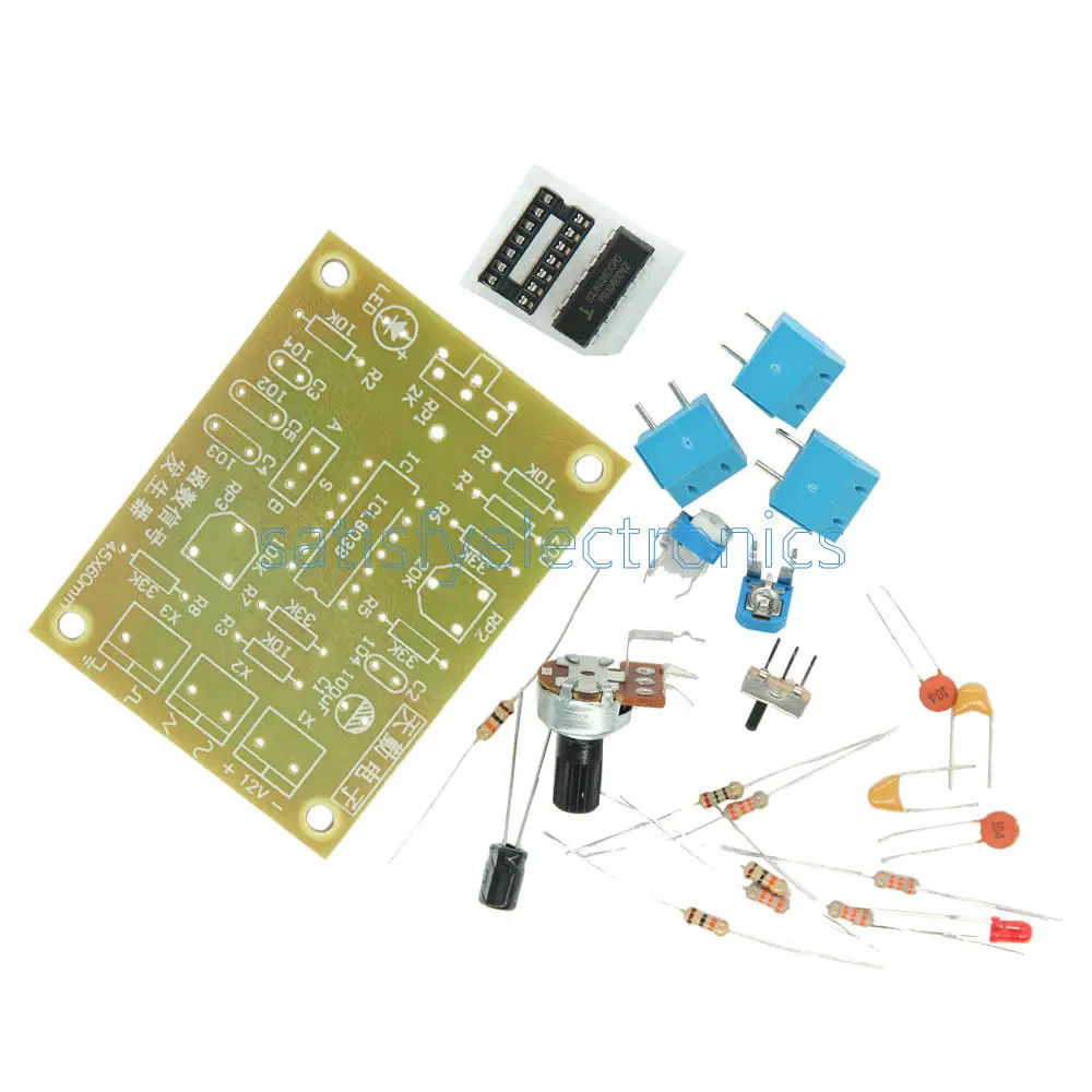 

ICL8038 Monolithic Function Signal Generator Module DIY Kit Sine Square Triangle NEW