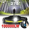 High Power LED Headlamp 7 Modes XPE+COB Sensor Headlight Head Torch Flashlight Head Lamp By 18650 Battery For Fishing Hunting 1