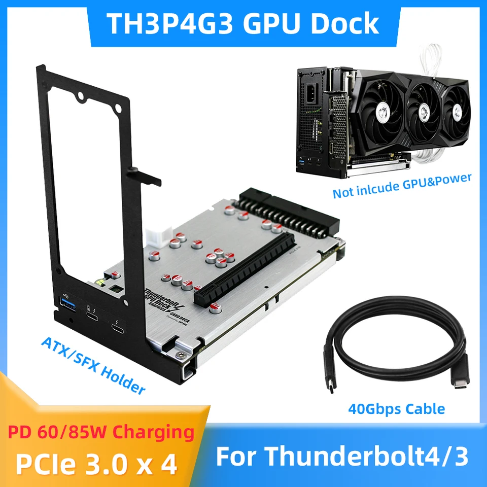 TH3P4G3 Thunderbolt-compatible GPU Dock Laptop External
