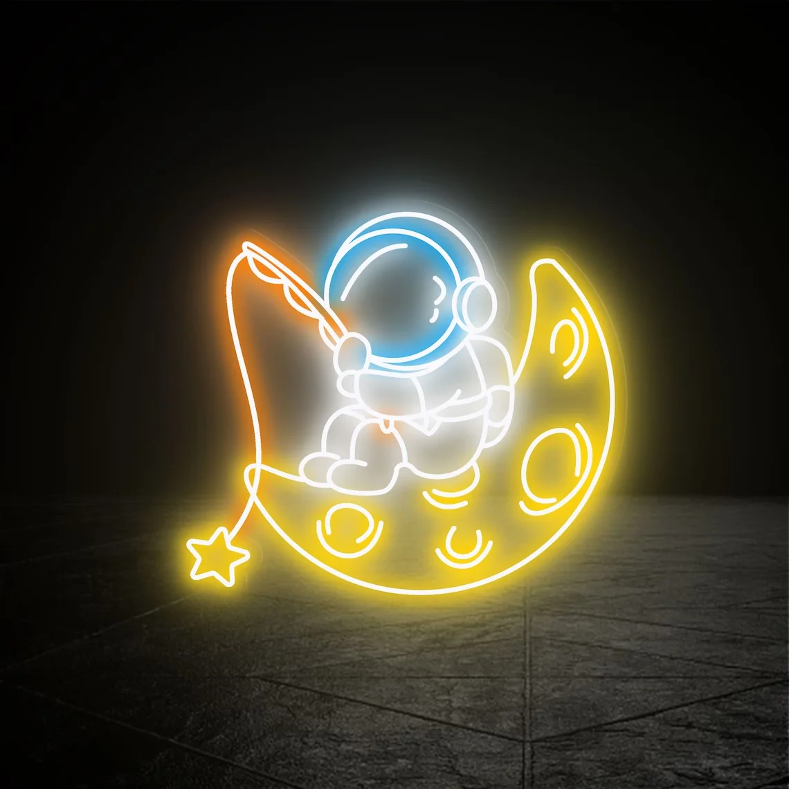 

Space Astronaut Neon Sign Custom Neon Sign For House And Wall Astronaut On The Planet Galaxy Neon Sign Cute Gift Neon Sign Gift