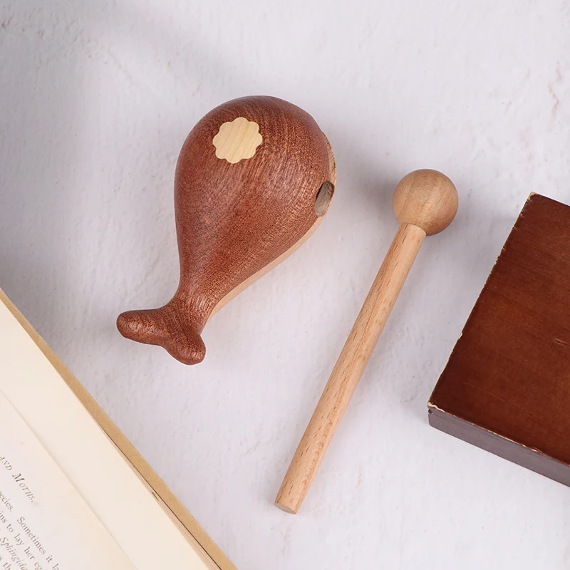 Temple Block Percussion Instrument Traditional Musical Toy Portable Meditation Classical Buddhist Gift Wooden Fish Toy