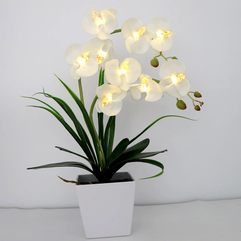 Artificial Light Orchids Orchid Flowers Led Lights Orchid Flower