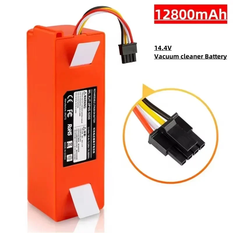 14.4V 12800mAh Robotic Vacuum Cleaner Replacement Battery for Xiaomi Roborock S55 S60 S65 S50 S51 S5 MAX S6 Parts