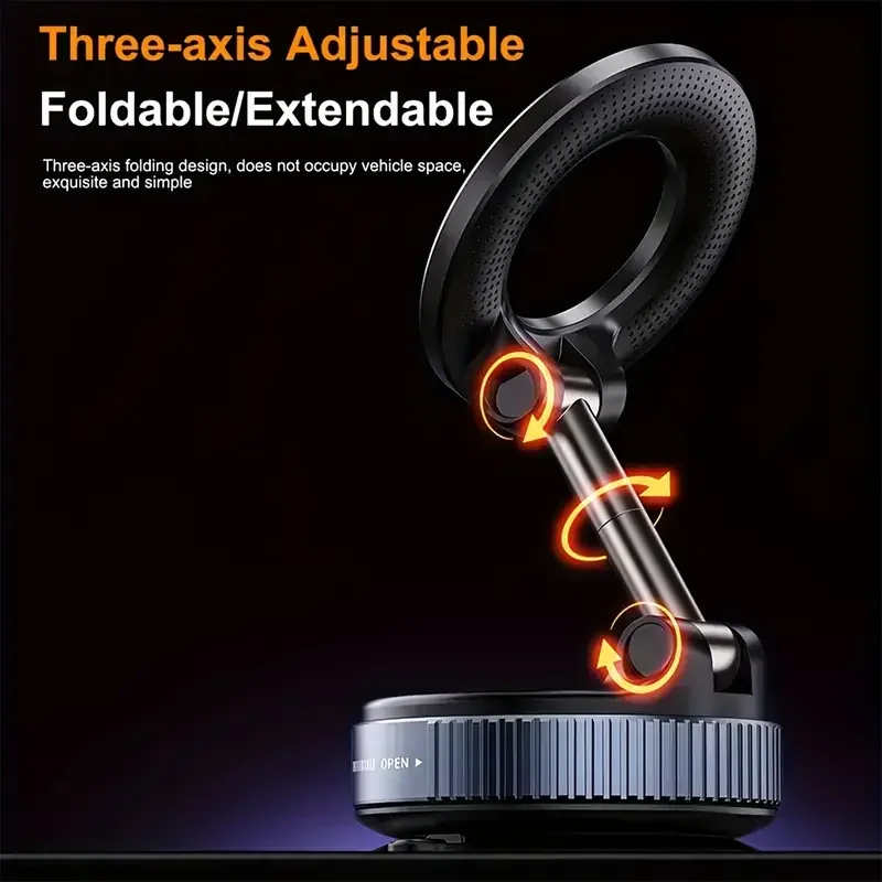 Premium Magnetic Car Phone Holder with 360° Rotation and Strong Grip