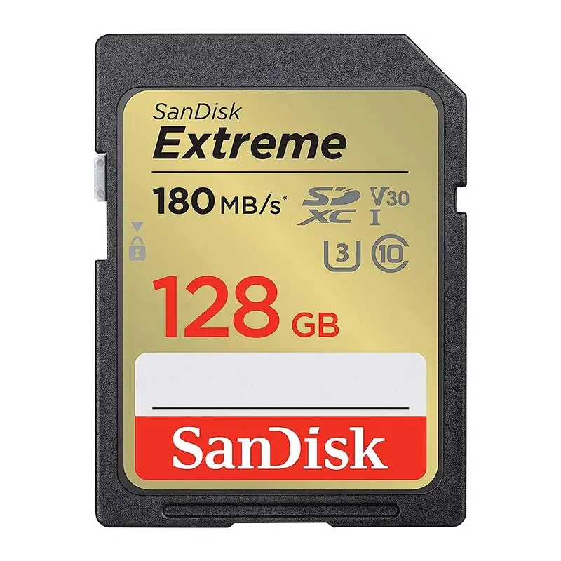 Scheda Sd Sandisk Extreme 32Gb 64Gb 128Gb 256Gb Scheda Di Memoria Sdxc Uhs-I Scheda Class10 C10 U3 V30 Uhs-I Scheda Flash Per Fotocamera