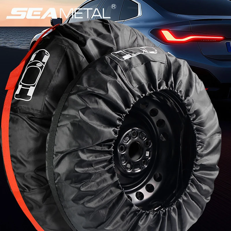 1pc Universal Car Spare Tire Covers Case Auto Wheel Tires Storage Bags Oxford Cloth Dust-proof Protector Car Accessorie
