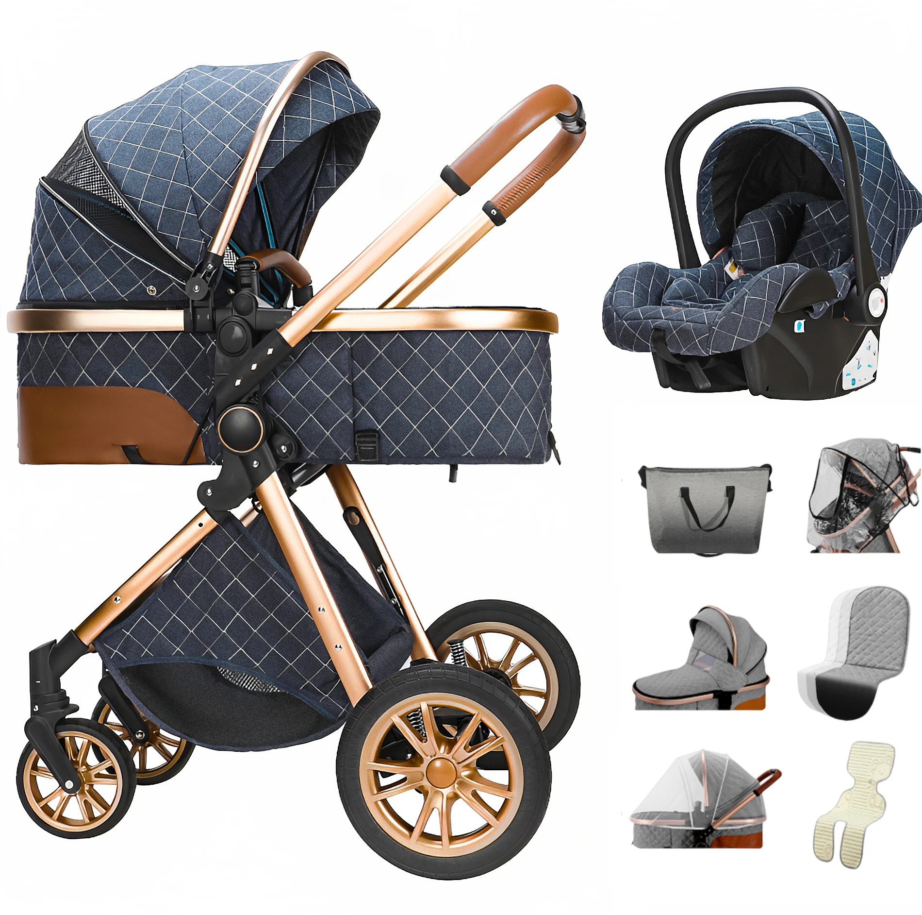Poussette bébé 3 en 1, facile à plier, multifonctionnelle, voyage, Portable, siège de sécurité, norme européenne pour nouveau-né