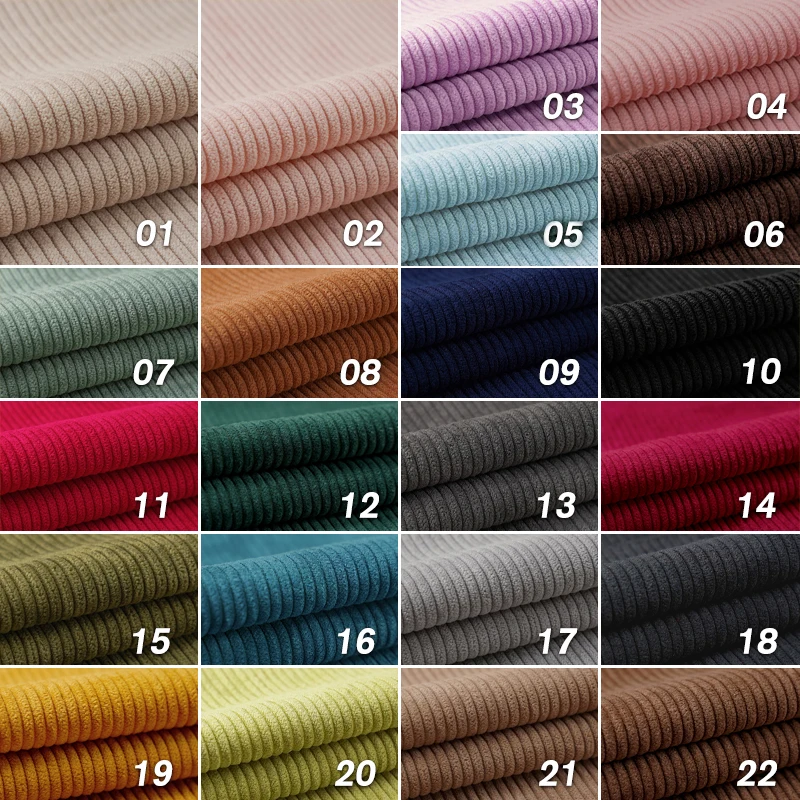 Rippbarer Cordstoff, einfarbig, zum Nähen von Hemden, Kapuzenpullovern, Kleidung, gepolsterte Cordjacken, Hosen, Samtstoffen, halber Meter – Detail 7