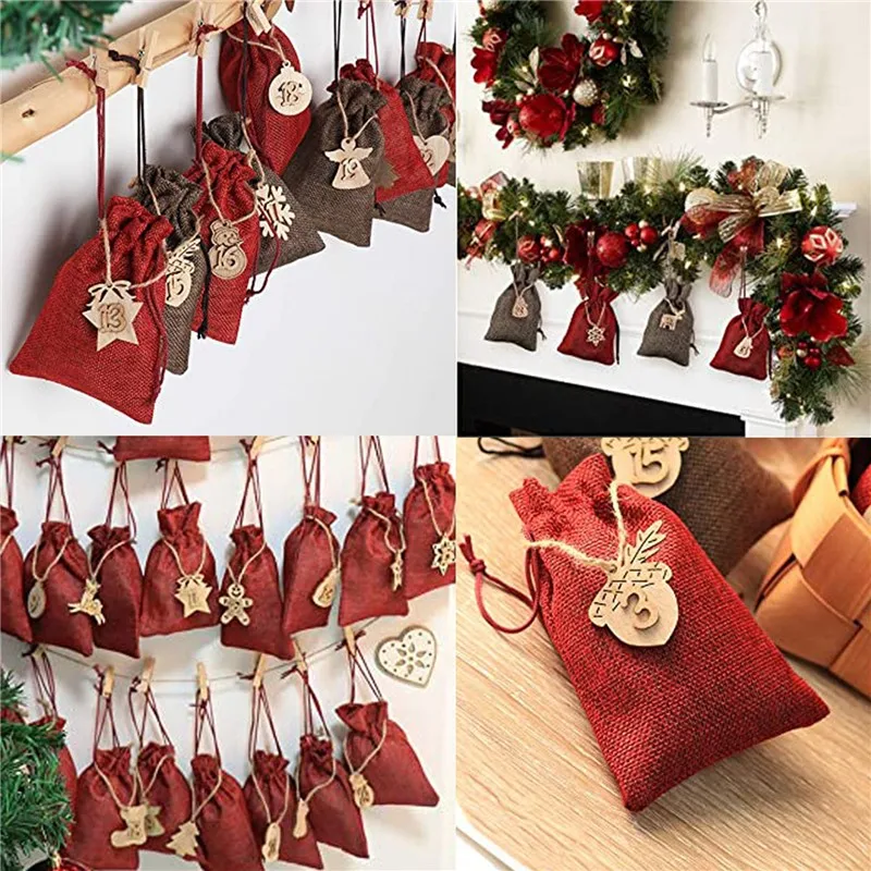 Christmas Advent Calendar 24pcs Christmas Advent Calendar Bags