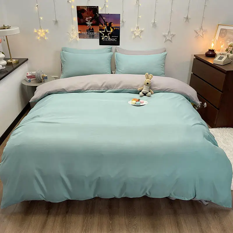 Bonenjoy 1 pc housse de couette 220x240 Dark Gray Color Duvet Cover Double Size funda nordica cama 150 Queen/King Size Bed Cover