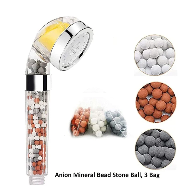 Shower Head Replacement Filter Anion Mineral Beads Stones Balls for Bathroom Purifying Water 3 Kinds Diameter 3