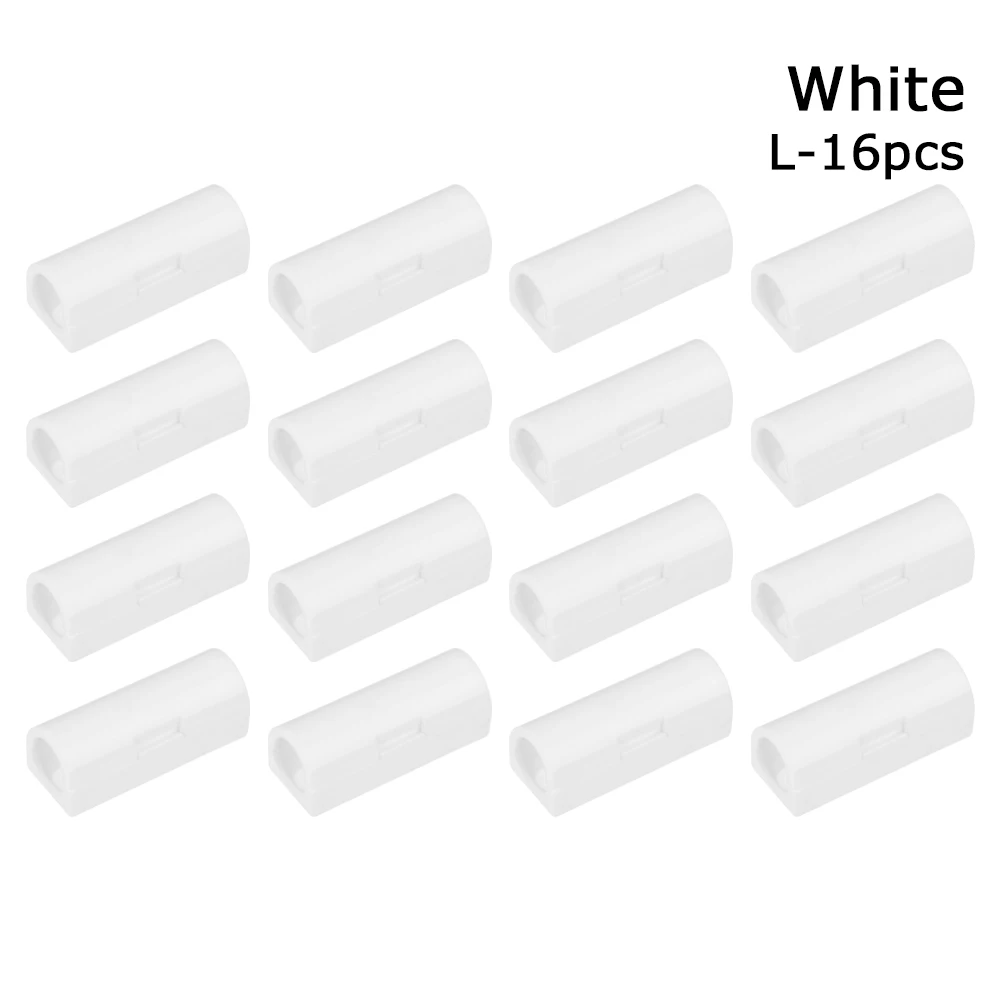 50 Clip Fermacavi Autoadesive Bianche – Regolabili – Organizzatore Per Cavi Auto, Casa, Ufficio – Plastica Resistente - 4
