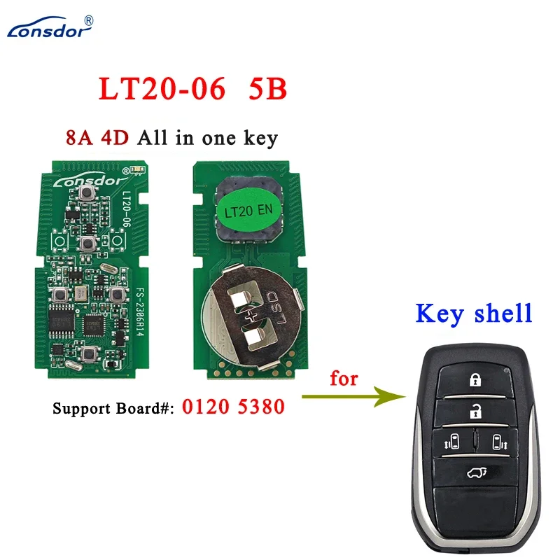 スマートキー８個セット Lonsdor-toyotaおよびlexus用のスマートキー、pcb 8a plus 4d