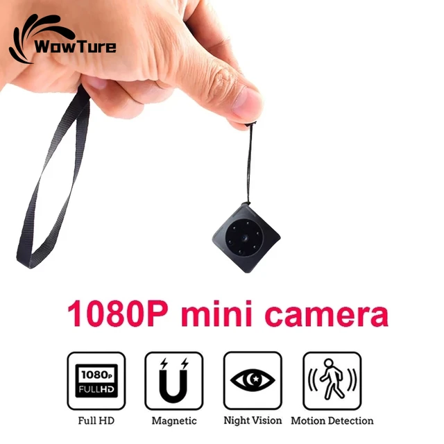 Minicámara portátil HD 1080P, videocámara con Sensor de movimiento, visión  nocturna, detección humana, grabación en bucle, grabadora de vídeo PIR -  AliExpress