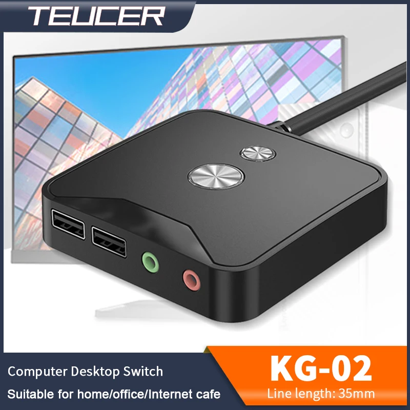 35cm Computer Desktop Switch With Audio USB PC Motherboard External Boot On/Off Button Extension Cable for Home Internet Cafe