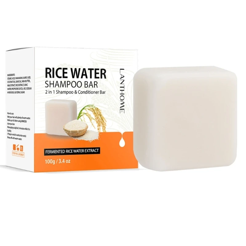

Natural Rice Water Essence Deep Nourishing Scalp Shampoo Soap Oil Control N0PF