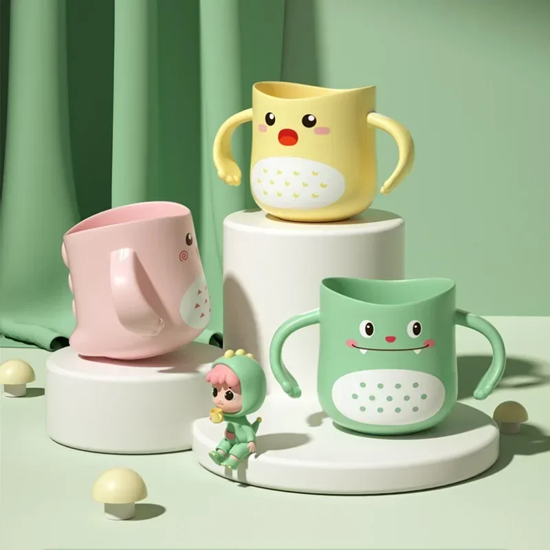 Cute Cartoon Children's Toothbrushes Cup Washing Cups Animals Dinosaur Shaped Anti Drop Mouthwash Cup for Baby Boys and Girls