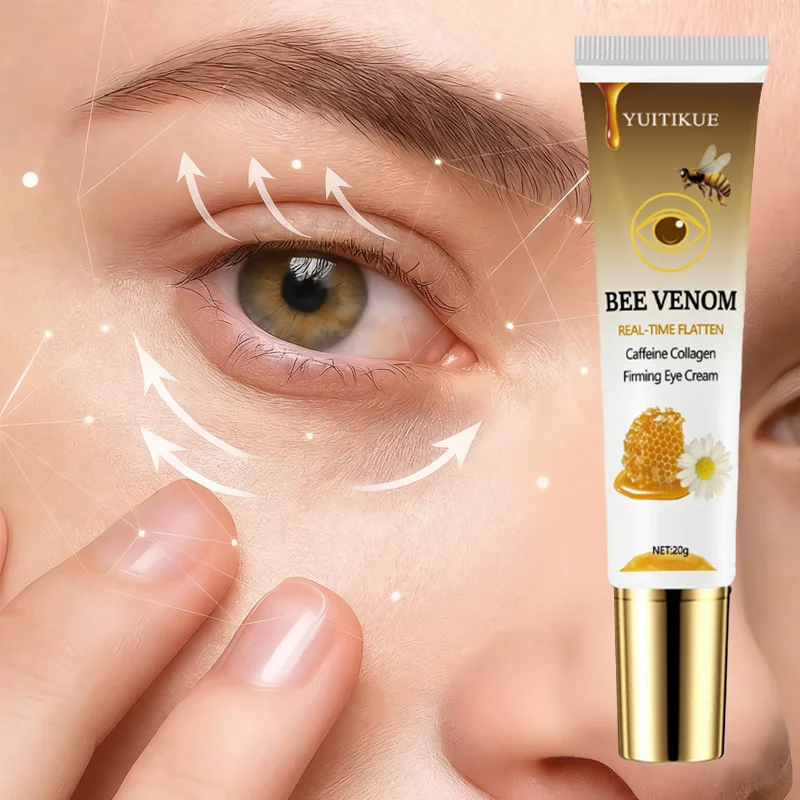 YUITIKUE Bee Venom Firming Eye Cream, smooths in real-time. Contains collagen and retinol, suitable for all skin types.