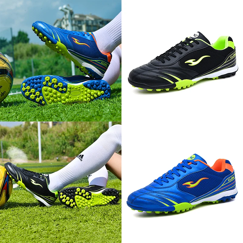 

Adult Professional Soccer Shoes Non-Slip Long Spike Football Boots Young Kids Grass Soccer Sneakers Training Shoes 32-45#