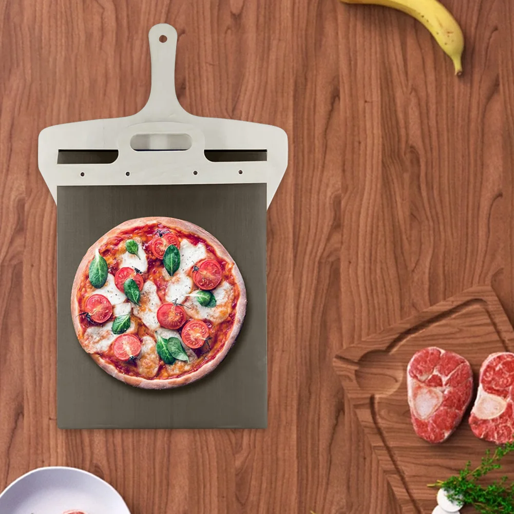 Wooden Sliding Pizza Peel with Handle Pizza Transfer Shovel Non-stick Versatile for Making Baking Bread